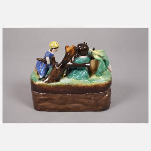 Figürliche Deckeldose