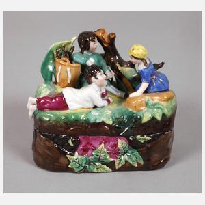 Figürliche Deckeldose