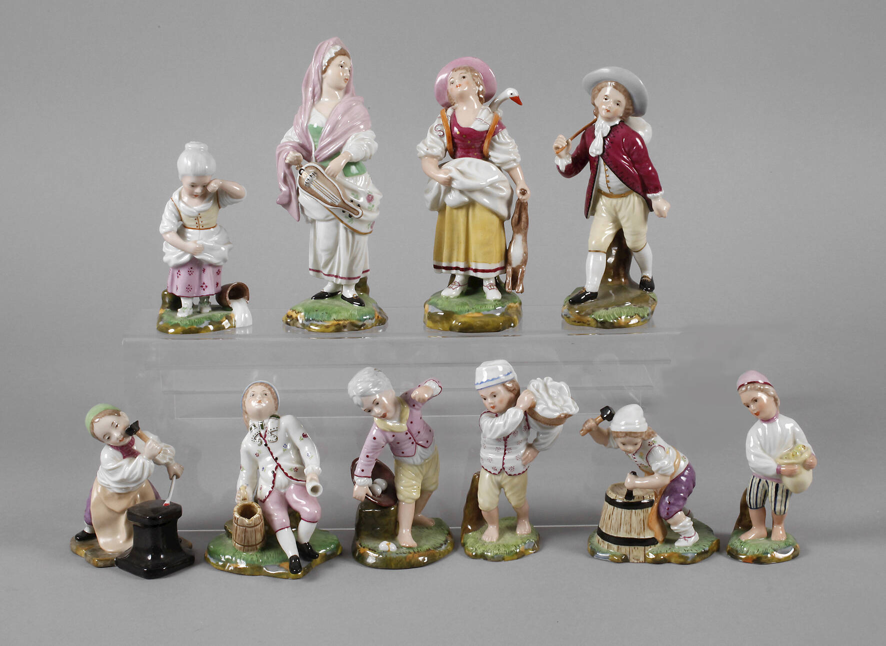 Höchst zehn bäuerliche Figuren