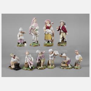 Höchst zehn bäuerliche Figuren