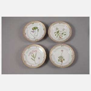 Kopenhagen acht Dessertteller Flora Danica