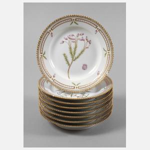 Kopenhagen acht Dessertteller Flora Danica