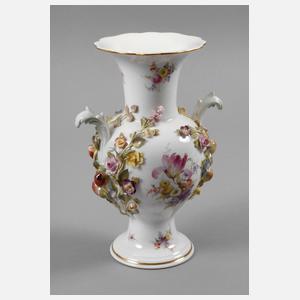 Meissen Vase mit Rankenauflage