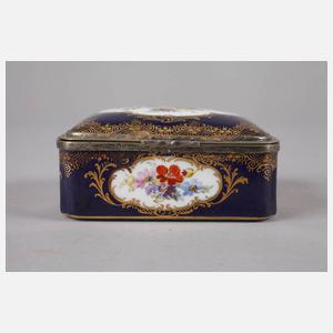 Meissen Streichholzdose mit Silbermontierung