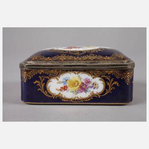 Meissen Streichholzdose mit Silbermontierung