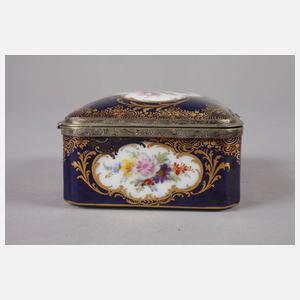 Meissen Streichholzdose mit Silbermontierung