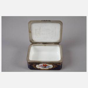 Meissen Streichholzdose mit Silbermontierung