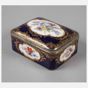 Meissen Streichholzdose mit Silbermontierung