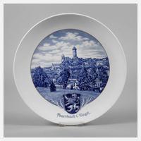 Meissen Wandteller Auerbach im Vogtland111