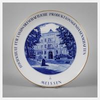 Meissen Wandteller mit Hochschulansicht111