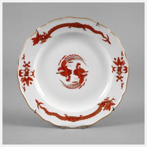 Meissen Teller roter Drache