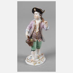 Meissen "Gärtnerkind mit Hacke und Korb"