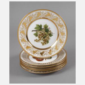 Nymphenburg sechs Obstteller