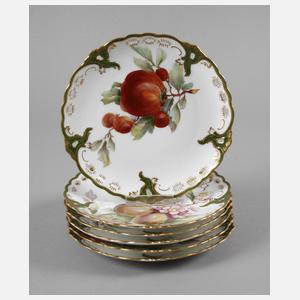 Nymphenburg sechs Obstteller