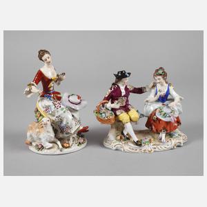 Sitzendorf zwei Figurengruppen