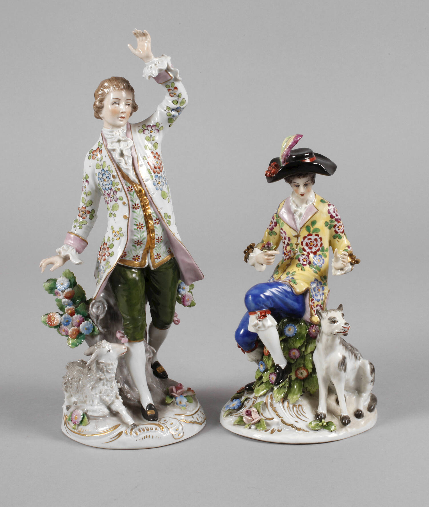 Sitzendorf zwei Figurengruppen