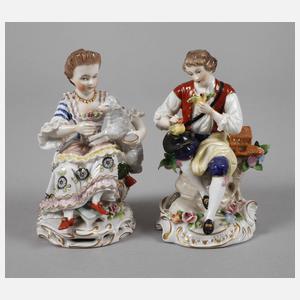 Sitzendorf Schäferin und Vogelhändler