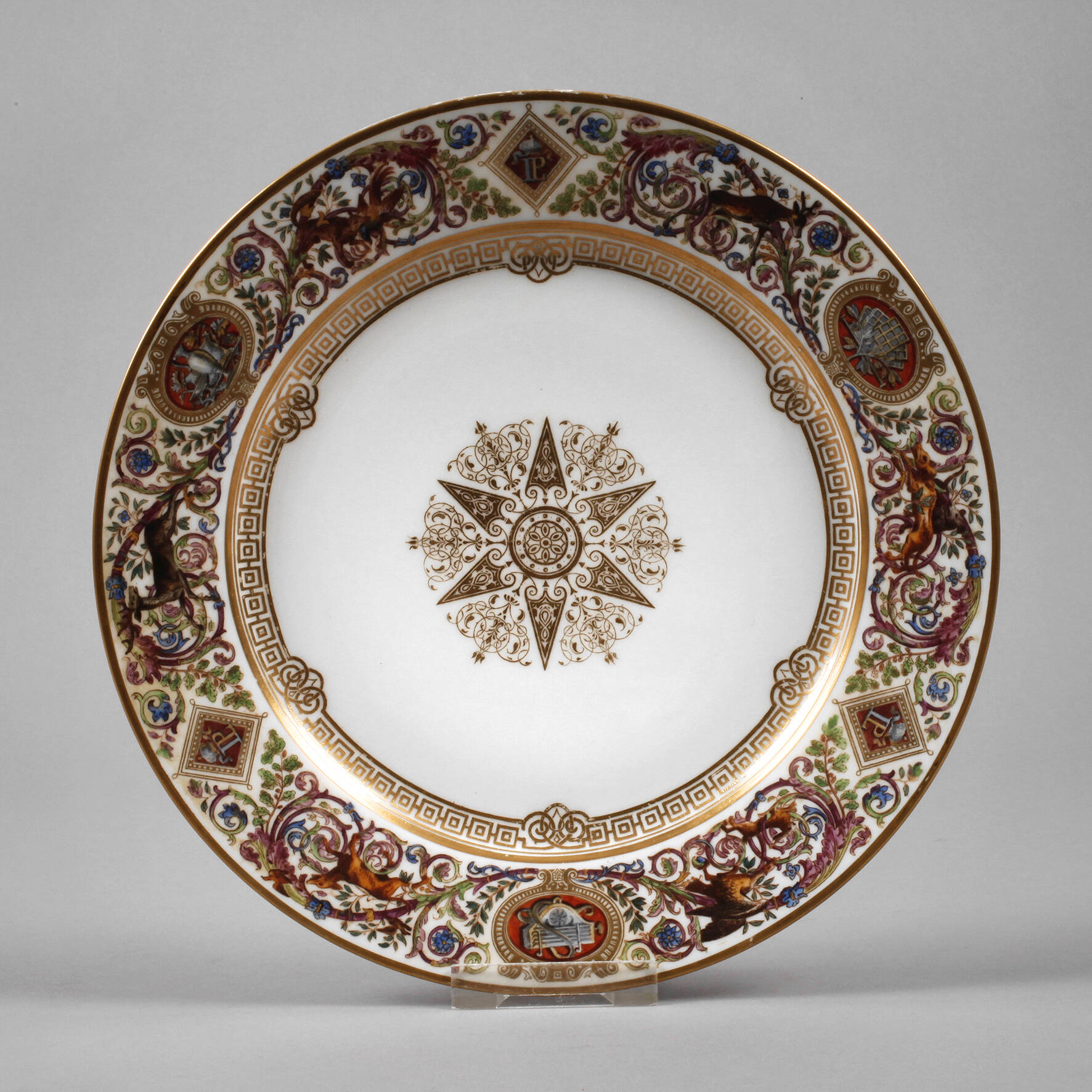 Sèvres Teller aus dem Schloss Fontainebleau