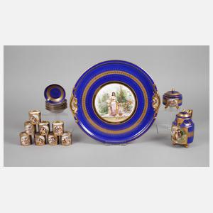 Mokkaservice mit Tablett