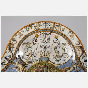 Sehr seltene Majolikaplatte Urbino