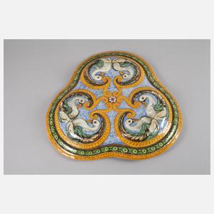 Sehr seltene Majolikaplatte Urbino