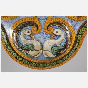 Sehr seltene Majolikaplatte Urbino