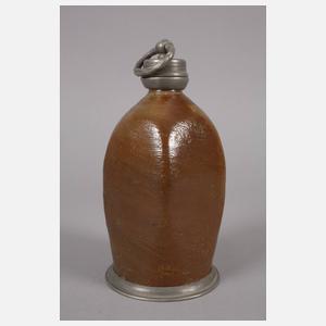 Steingutflasche mit Zinnschraubverschluss