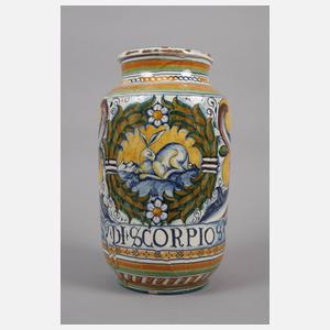 Fayencevase mit Hase