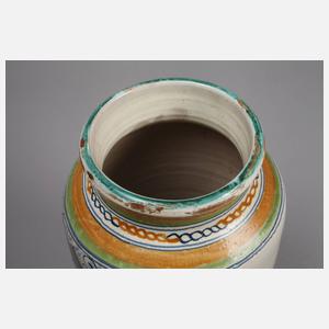 Fayencevase mit Hase