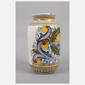 Fayencevase mit Hase