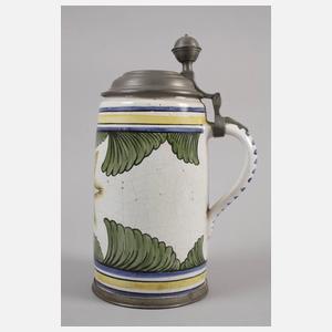Übergroßer Fayencewalzenkrug