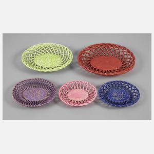 Amberg fünf Korbschalen