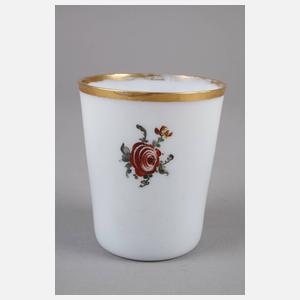 Milchglasbecher mit Heiligem Georg