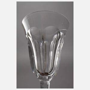 Moser Karlsbad sechs Weißweingläser "Papst"