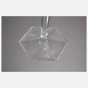 Moser Karlsbad sechs Weißweingläser "Papst"