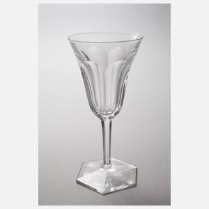 Moser Karlsbad sechs Weißweingläser "Papst"