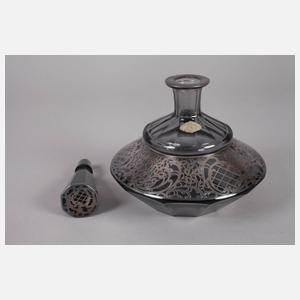 Josephinenhütte Karaffe Silberoverlay