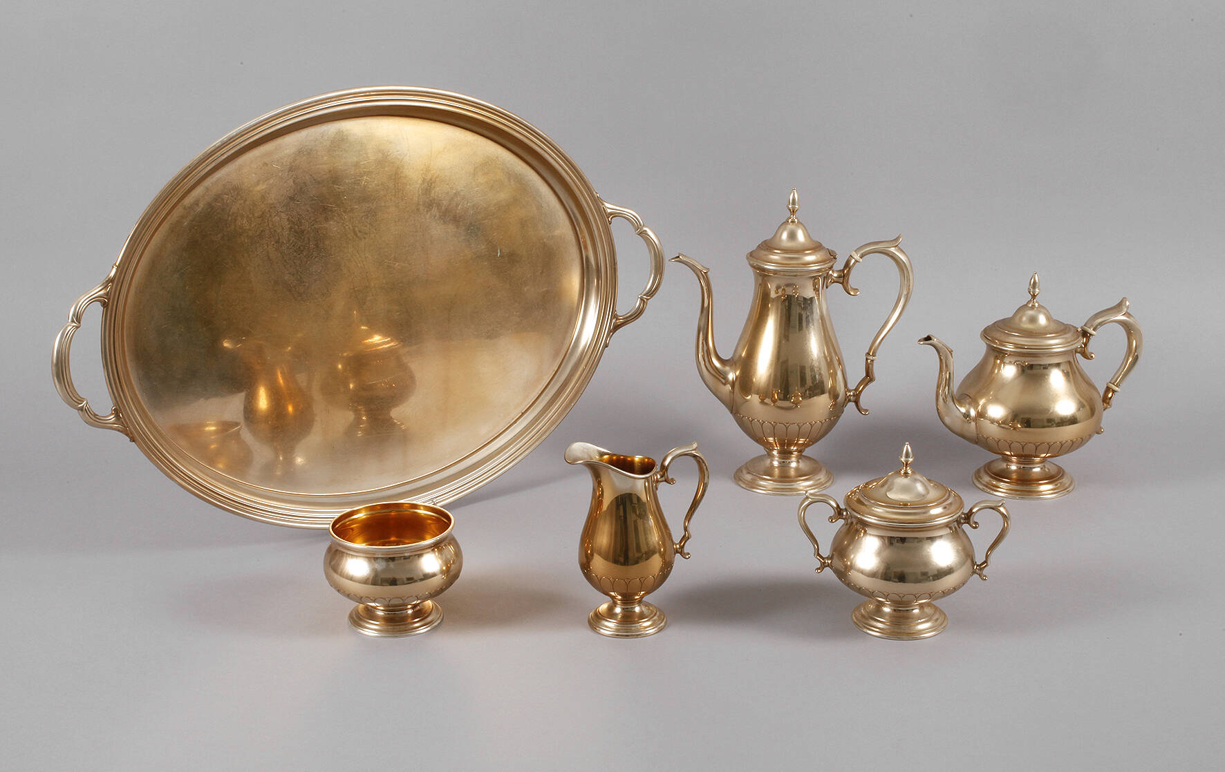 Vergoldetes Silberservice