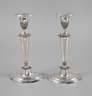 Paar klassizistische Silberleuchter