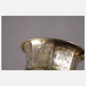 Vergoldete Silbertasse