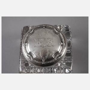 Tintenfass mit Silbermontierung