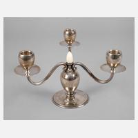 Dreiflammiger Silberleuchter Art déco111