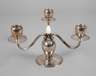 Dreiflammiger Silberleuchter Art déco