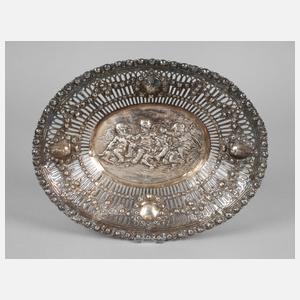 Silberschale mit Engelsmotiv