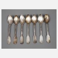 Sieben Kaffeelöffel Silber111