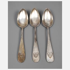 Drei Wappenlöffel Gotha