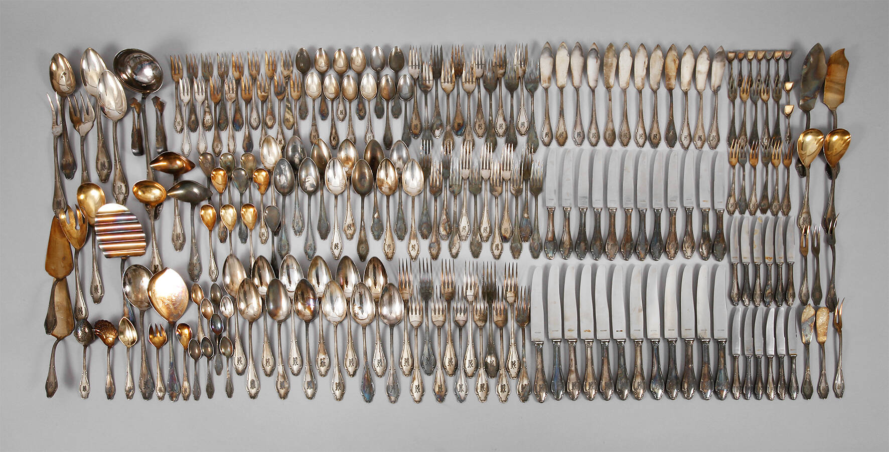 Großes Silberbesteck August Wellner Aue