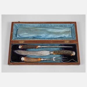 Großes jagdliches Tranchierbesteck