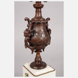 Paar große fünfflammige Girandolen