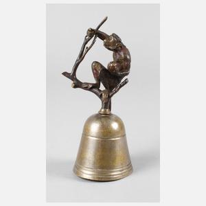 Wiener Bronze Tischglocke mit einem Affen